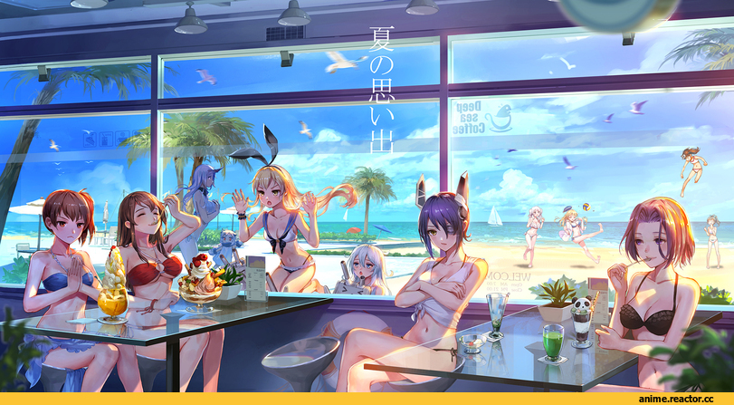 shimakaze (kantai collection), tenryuu (kantai collection), Northern Ocean Hime, Akagi (Kantai Collection), Kaga (Kantai Collection), Kashima (Kantai Collection), ryuujou (kantai collection), Atago (Kantai Collection), Anime Ero Swim, Hibiki (Kantai Collection), Anime, Kantai Collection, Anime Ero, pcw, rensouhou-chan, yuubari (kantai collection), Seaport Hime, tatsuta (kantai collection)
