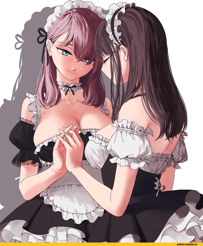AO, Anime Art, Maid, Shoujo Ai, Kyonyuu Not Ero, Anime