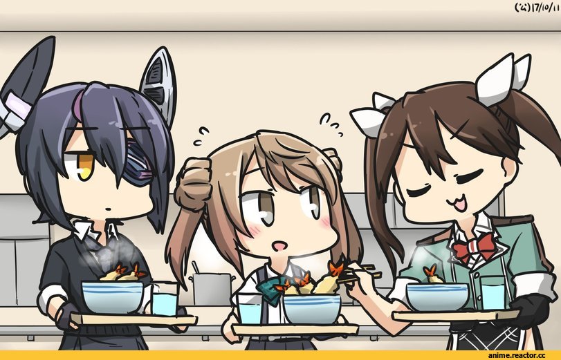 Asagumo (Kantai Collection), Kantai Collection, tenryuu (kantai collection), Tone (Kantai Collection), Hamu Koutarou, Anime Art, Anime