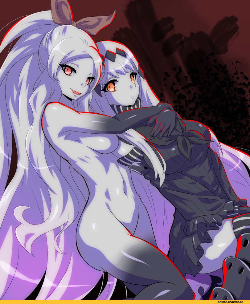 Kantai Collection, Anime Ero, Anime Art, chimaribrownie, Aircraft Carrier Water Oni, Armored Aircraft Carrier Hime, Anime Ero Yuri, Anime