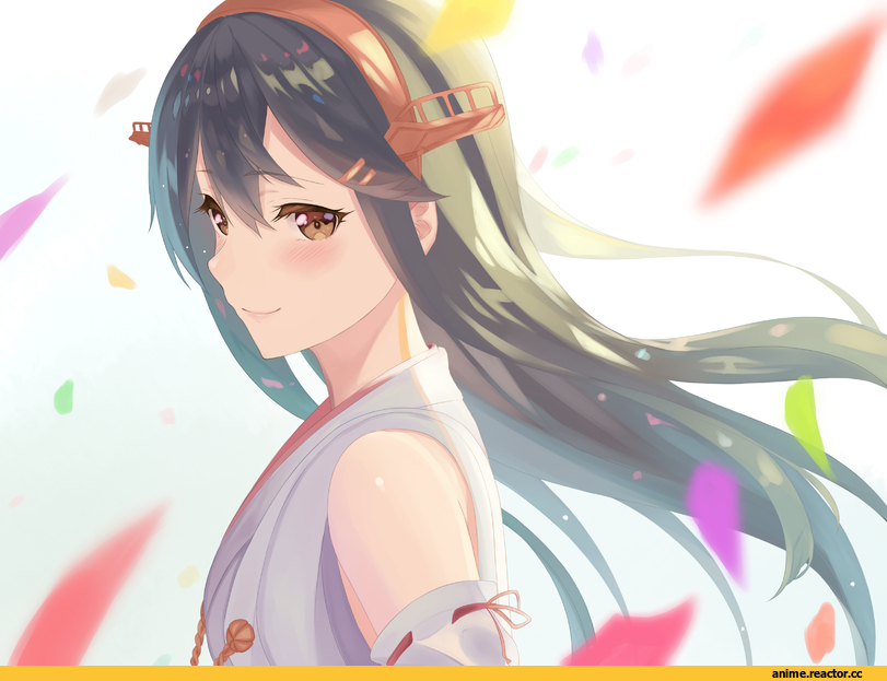 Kantai Collection, Haruna (Kantai Collection), navy (navybluexox), Anime