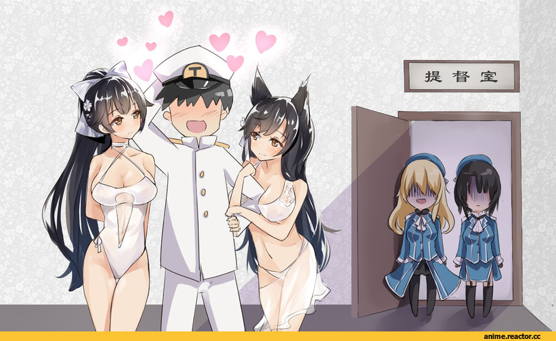 Takao (Azur Lane), Admiral (Kantai Collection), Kantai Collection, Atago (Azur Lane), Takao (Kantai Collection), scarlet dango, Atago (Kantai Collection), Anime Ero Swim, crossover, Azur Lane, Anime, Anime Ero