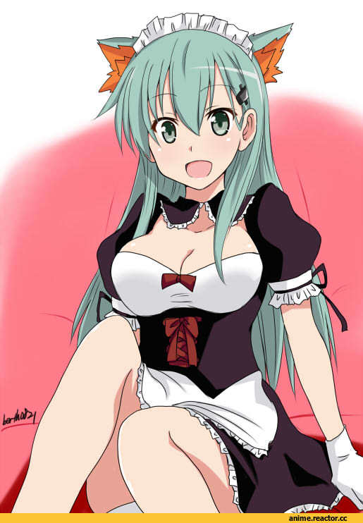 Suzuya (Kantai Collection), Kantai Collection, Maid, Animal Ears, hinase (jet hearts), Anime