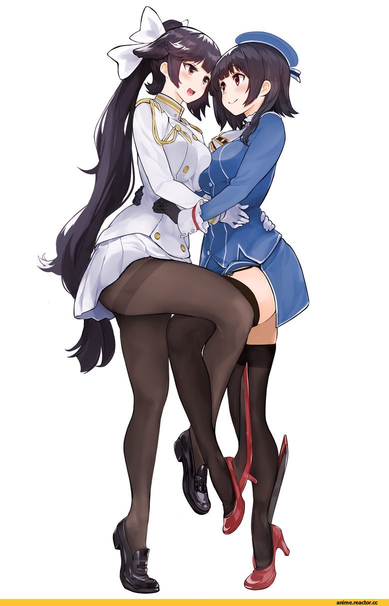 Takao (Azur Lane), Takao (Kantai Collection), Kantai Collection, crossover, anime crossover, Anime Art, amayu poi, artist, Anime