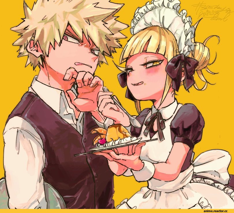 Boku no Hero Academia, Toga Himiko, Bakugou Katsuki, Maid, ikapnmn2, Anime