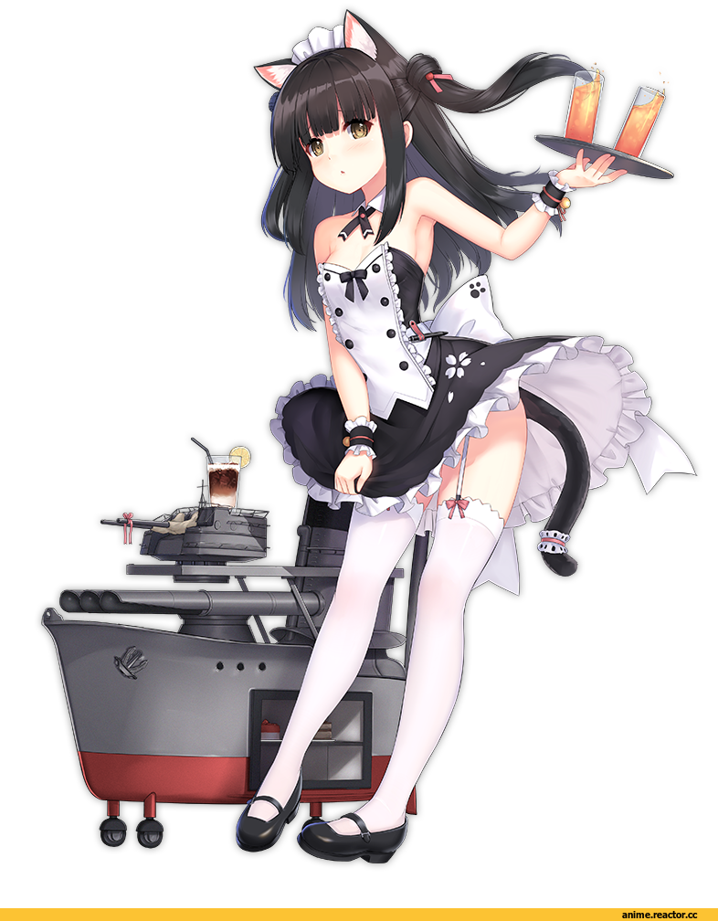 Yuugure (Azur Lane), Azur Lane, Maid, Allenes, Anime Art, Anime Ears, Anime