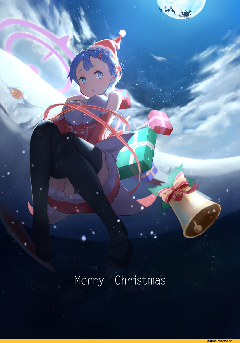 Re Zero Kara Hajimeru Isekai Seikatsu, Rem (re zero), Anime Christmas, barli, Anime
