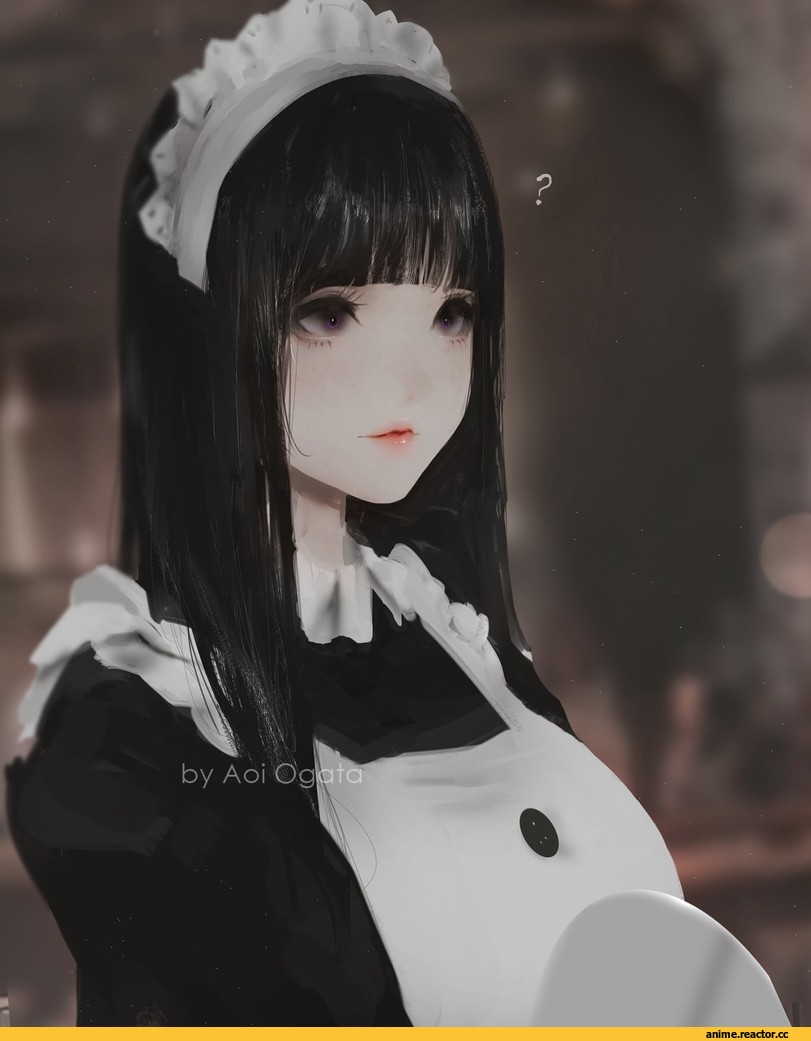 AO, Anime Art, Aoi Ogata, artist, Maid, Megane, Anime