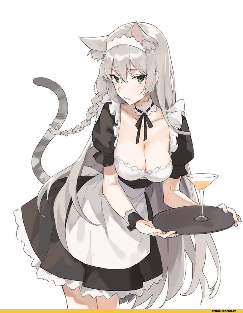 AO, Anime Art, Maid, neko, Animal Ears, aiko (kanl), Anime