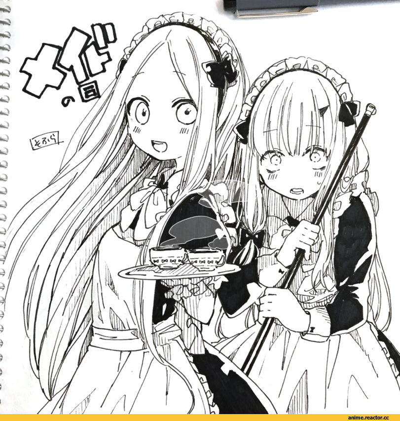 Anime Paint, Anime Art, sofra, abigail williams (fate/grand order), Fate/Grand Order, Fate (series), Lavinia Whateley (Fate/Grand Order), Maid, Anime