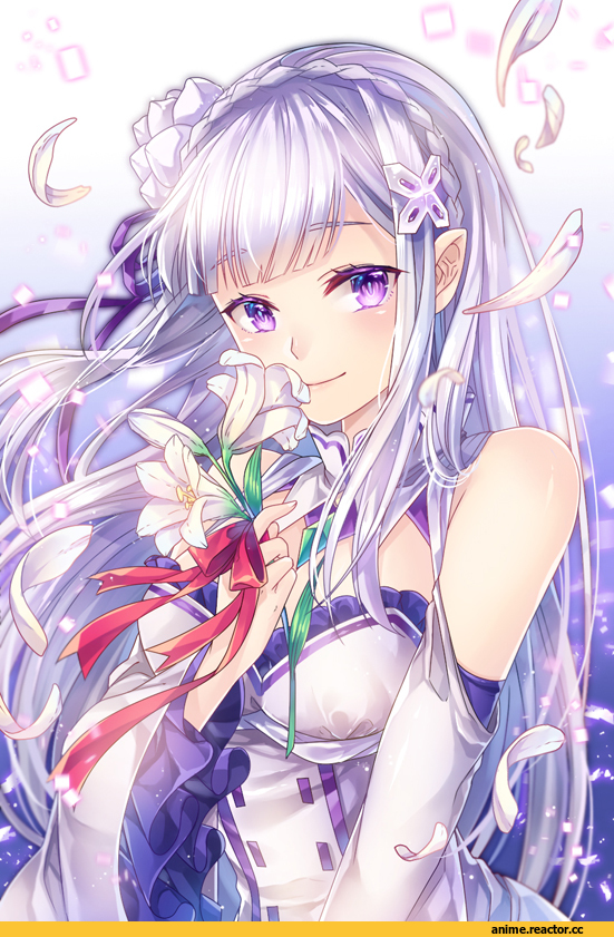 Emilia (re zero), Re Zero Kara Hajimeru Isekai Seikatsu, silverbin, Anime