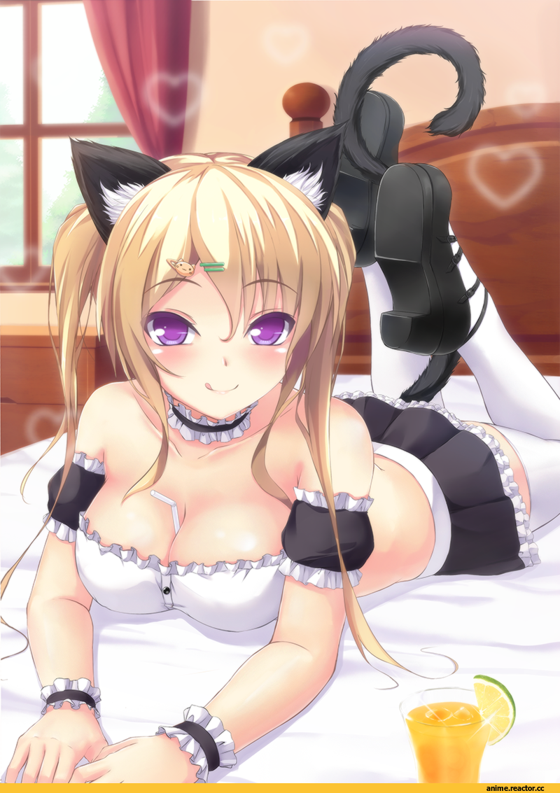 mutsuba fumi, nekomimi, Animal Ears, Maid, Anime