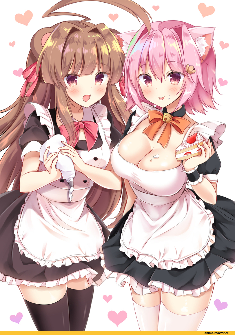 Kuma (Kantai Collection), Kantai Collection, Tama (Kantai Collection), Maid, masayo (gin no ame), Anime