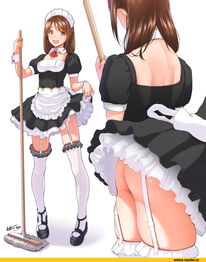 Anime Art, nanahime, oshiri, Anime Ero, Maid, Anime