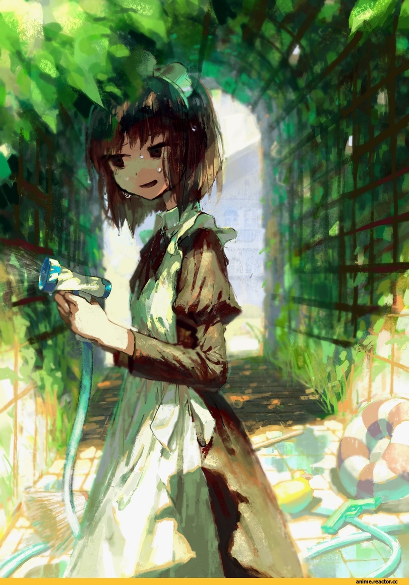 AO, Anime Art, tentsuu (tentwo), Maid, Anime