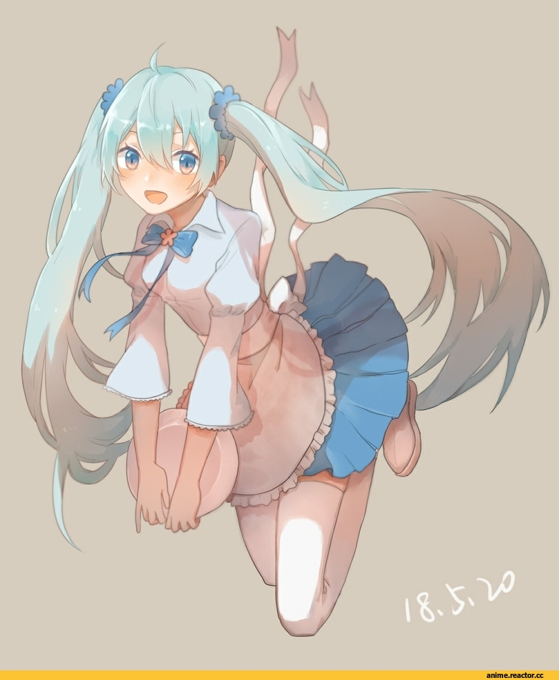 Hatsune Miku, Vocaloid, Maid, Anime
