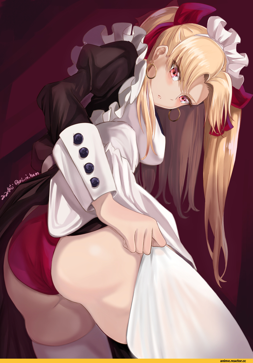 Ereshkigal (fate/grand order), Fate/Grand Order, Fate (series), Anime Ero, mi mi ham, Maid, чулки, extra thicc, Anime Ero Ass, Anime Ero Pantsu, Anime