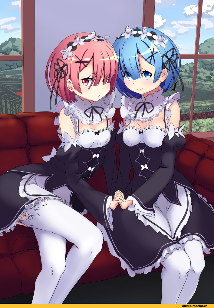 Re Zero Kara Hajimeru Isekai Seikatsu, Ram (Re Zero), Rem (re zero), godyuurei, Anime