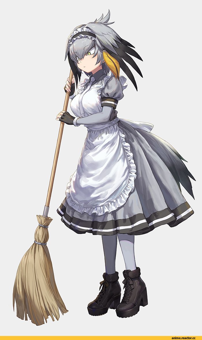 Kemono Friends, Shoebill (Kemono Friends), guchico, Maid, Anime