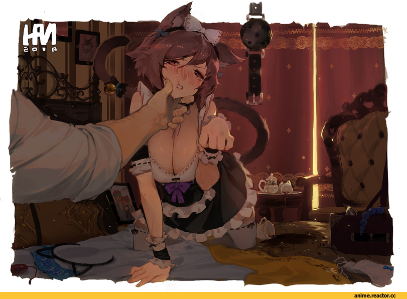han-0v0, Anime Art, Animal Ears, Maid, Anime