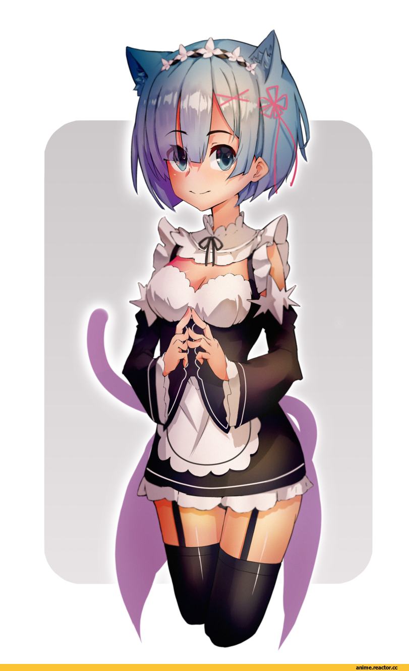 Re Zero Kara Hajimeru Isekai Seikatsu, Rem (re zero), Animal Ears, nekomimi, Anime