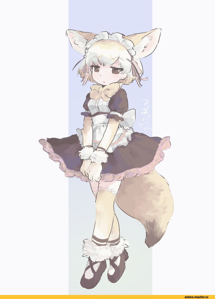 Fennec (Kemono Friends), Kemono Friends, Maid, Anime Art, inu (user arjr4358), Anime