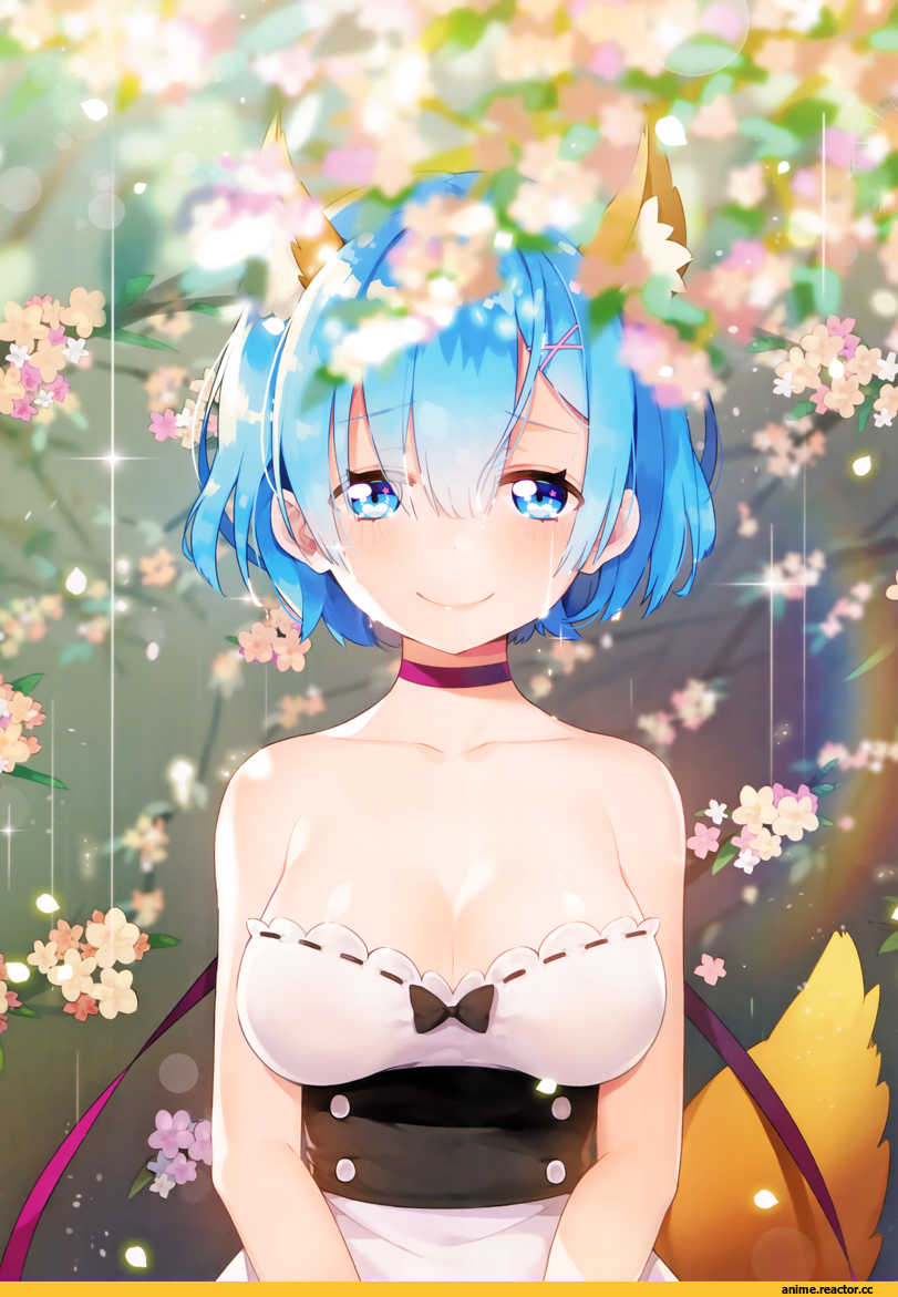 Rem (re zero), Re Zero Kara Hajimeru Isekai Seikatsu, Anime Art, Ayami (Annahibi), Kitsunemimi, Animal Ears, Anime