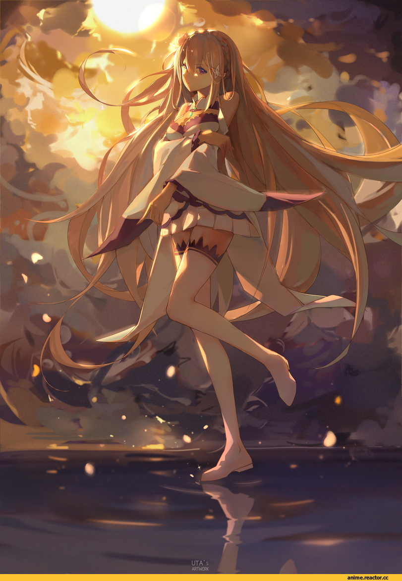 Re Zero Kara Hajimeru Isekai Seikatsu, Emilia (re zero), yong mei-uta, Anime