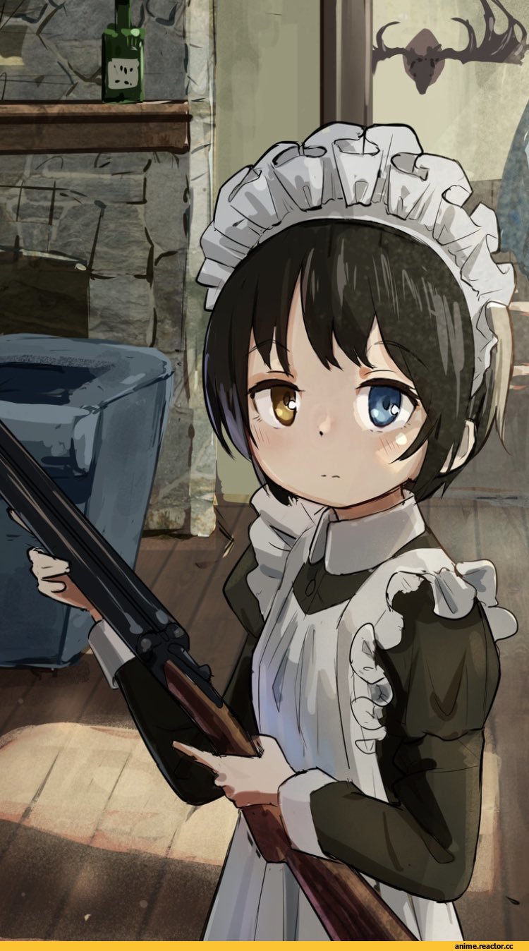 Anime Art, kamemaru, Опасные Няшки, Anime Няши, Anime Paint, Maid, Anime