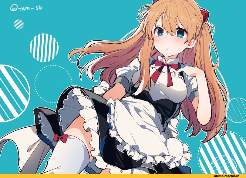 souryuu asuka langley, Evangelion, ikeuchi tanuma, Maid, Anime