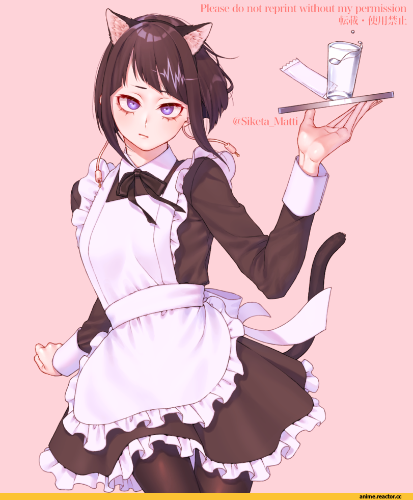 Boku no Hero Academia, Jirou Kyouka, Siketa_Matti, neko, Animal Ears, Maid, Anime