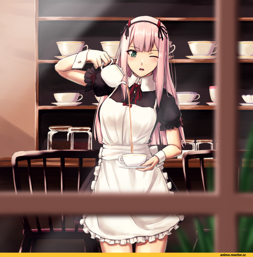 enchuu, Maid, Zero Two (Darling in the Franxx), Darling In The Franxx, Anime Art, Anime