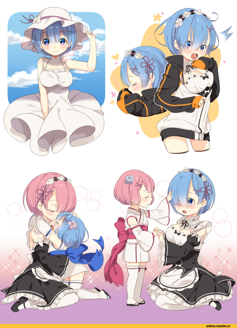 Re Zero Kara Hajimeru Isekai Seikatsu, Rem (re zero), Ram (Re Zero), arami o 8, Anime