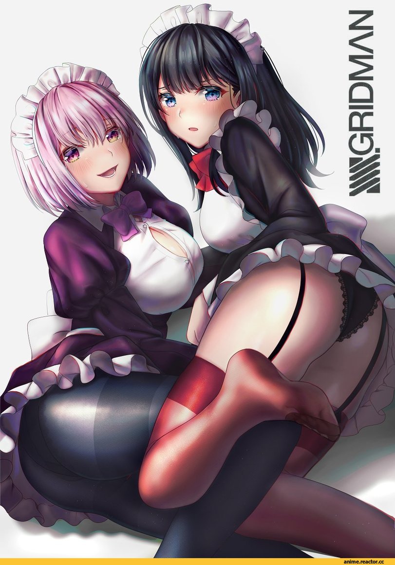 SSSS.Gridman, Takarada Rikka, Shinjou Akane, saruei, Maid, Adult pantsu, Anime Ero, oshiri, Anime Feet, Anime