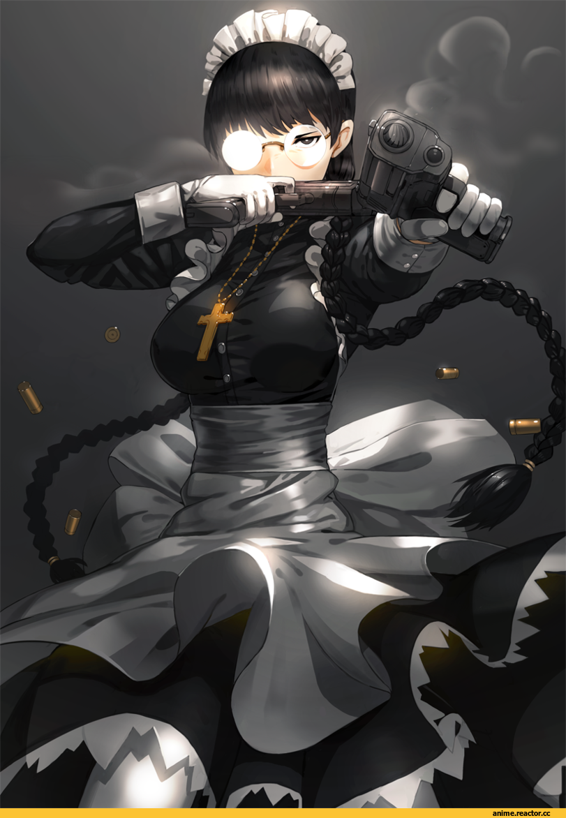 roberta (black lagoon), Black Lagoon, Kfr, Anime Art, Maid, Megane, Anime