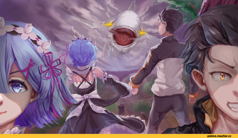 Re Zero Kara Hajimeru Isekai Seikatsu, Rem (re zero), Natsuki Subaru, wangxiii, Anime
