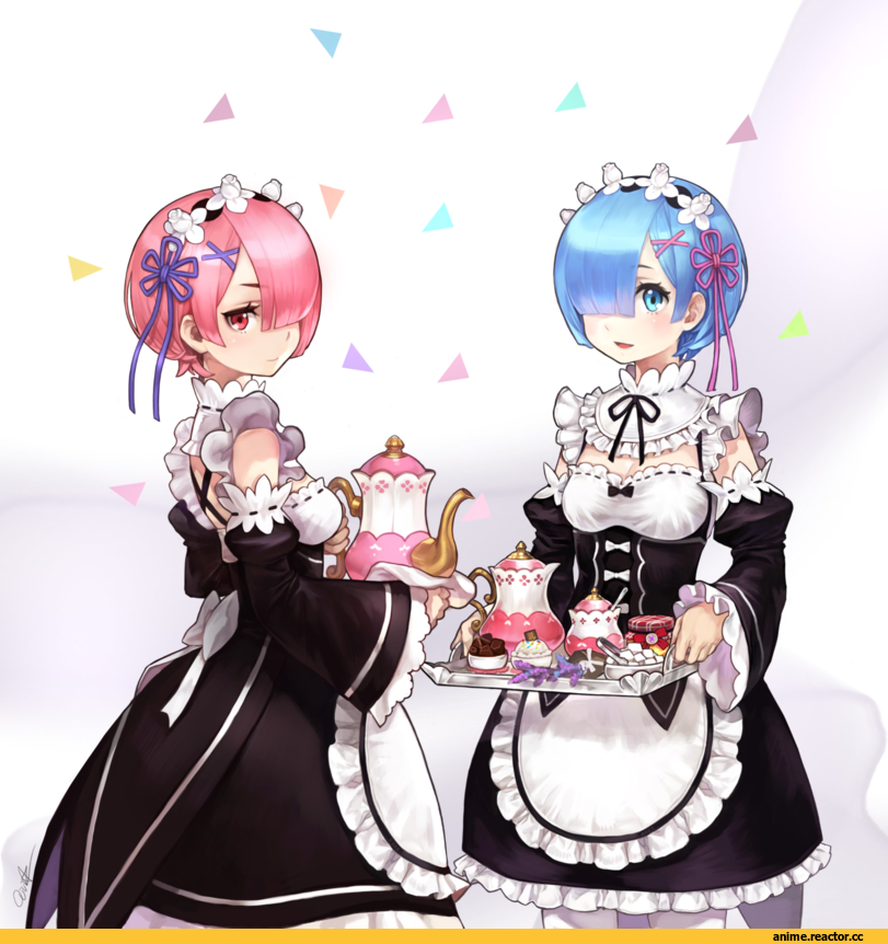 Re Zero Kara Hajimeru Isekai Seikatsu, Rem (re zero), Ram (Re Zero), olivia (yh), Anime
