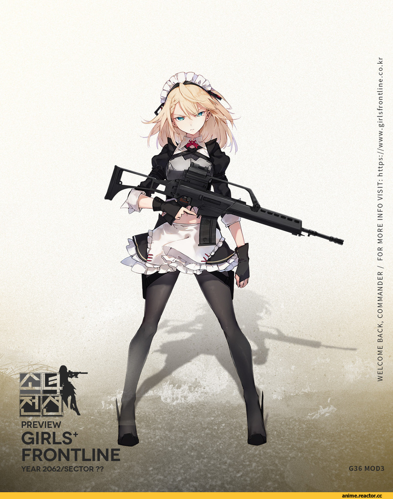 Girls Frontline, G36 (Girls Frontline), shuzi, Maid, Опасные Няшки, Anime Няши, Anime