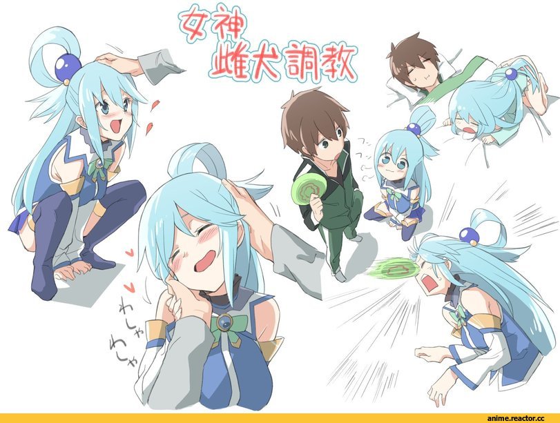 KonoSuba, Aqua (KonoSuba), Satou Kazuma, muchi maro, Anime