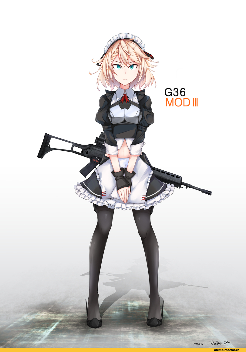 G36 (Girls Frontline), Girls Frontline, Maid, Megane, Anime