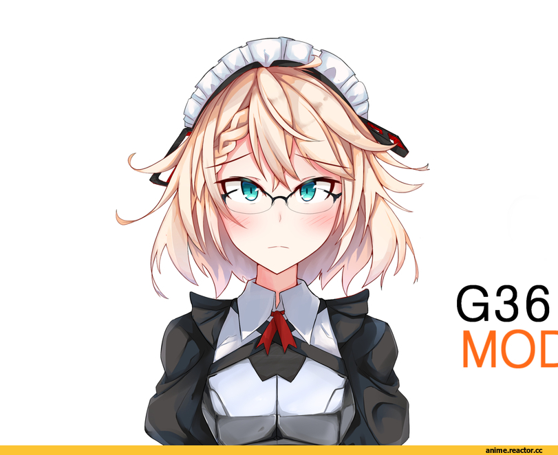 G36 (Girls Frontline), Girls Frontline, Maid, Megane, Anime