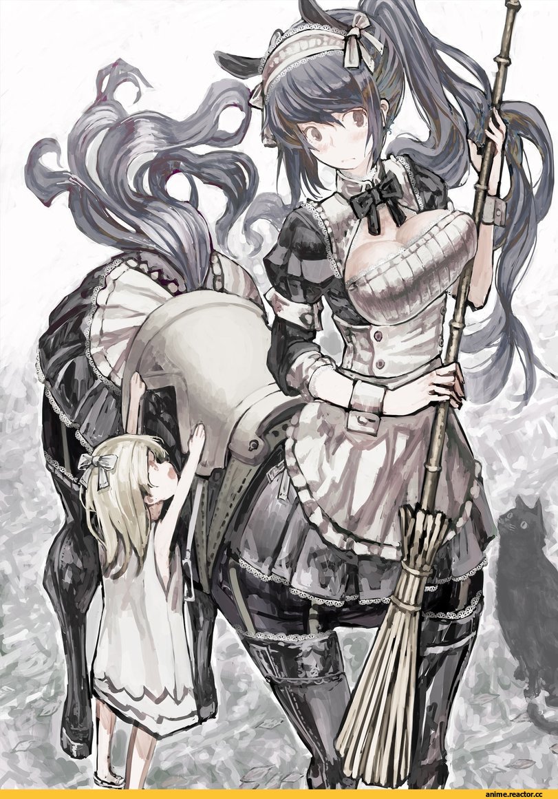 Anime Art, tefec, Centaur Girl (Anime), Monster Girl (Anime), Anime Paint, Maid, Anime