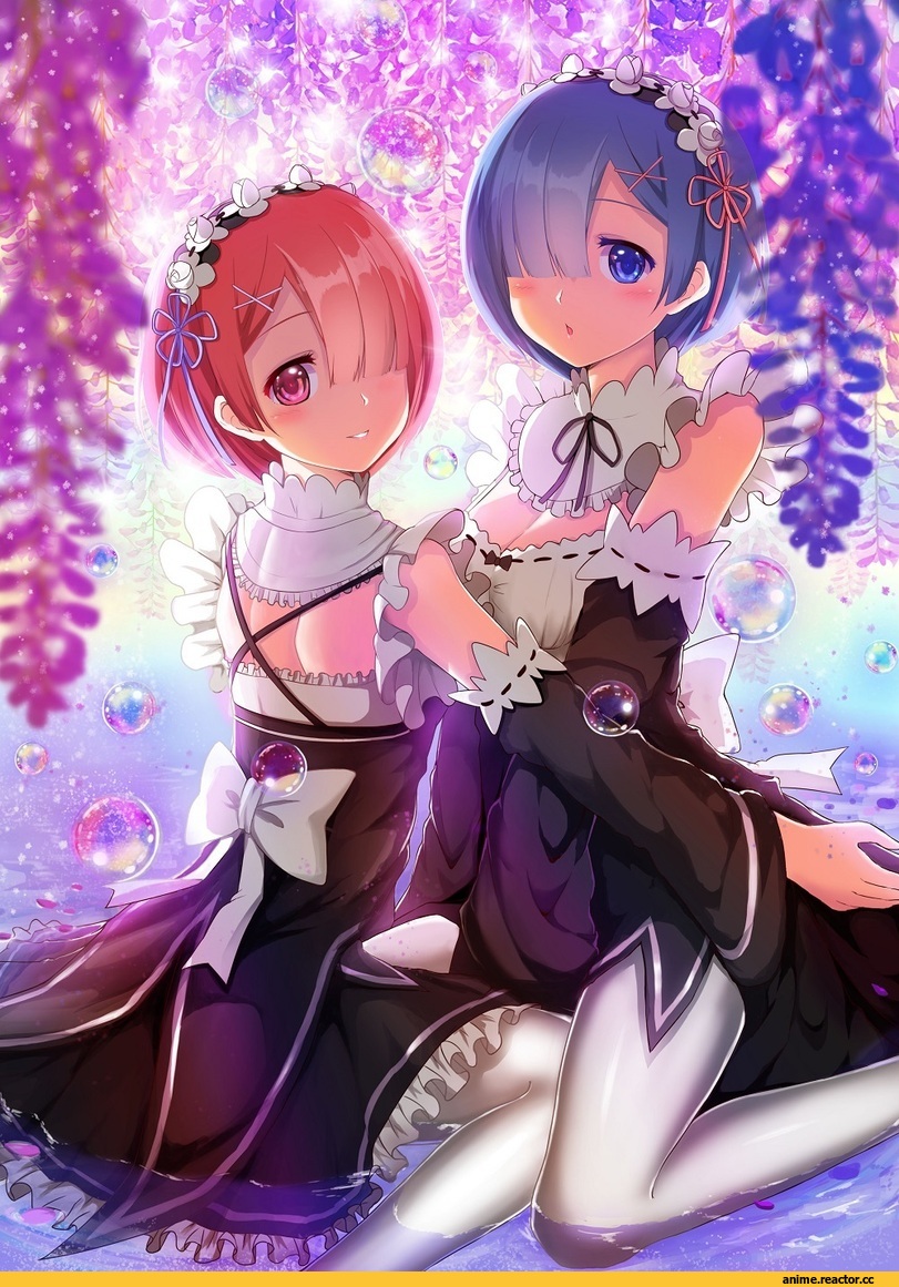 Re Zero Kara Hajimeru Isekai Seikatsu, Rem (re zero), Ram (Re Zero), kyuu (chiu850513), Anime