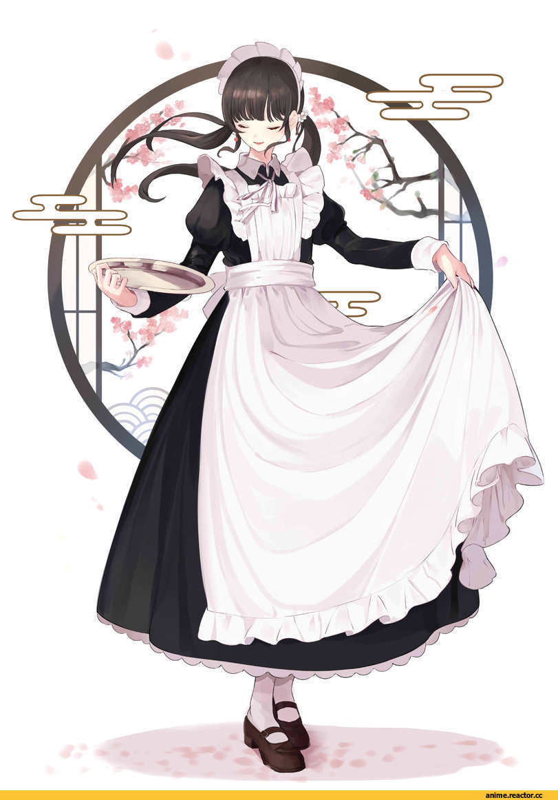 Anime Art, shii (kairi-t-k0317), Maid, twintails, Anime