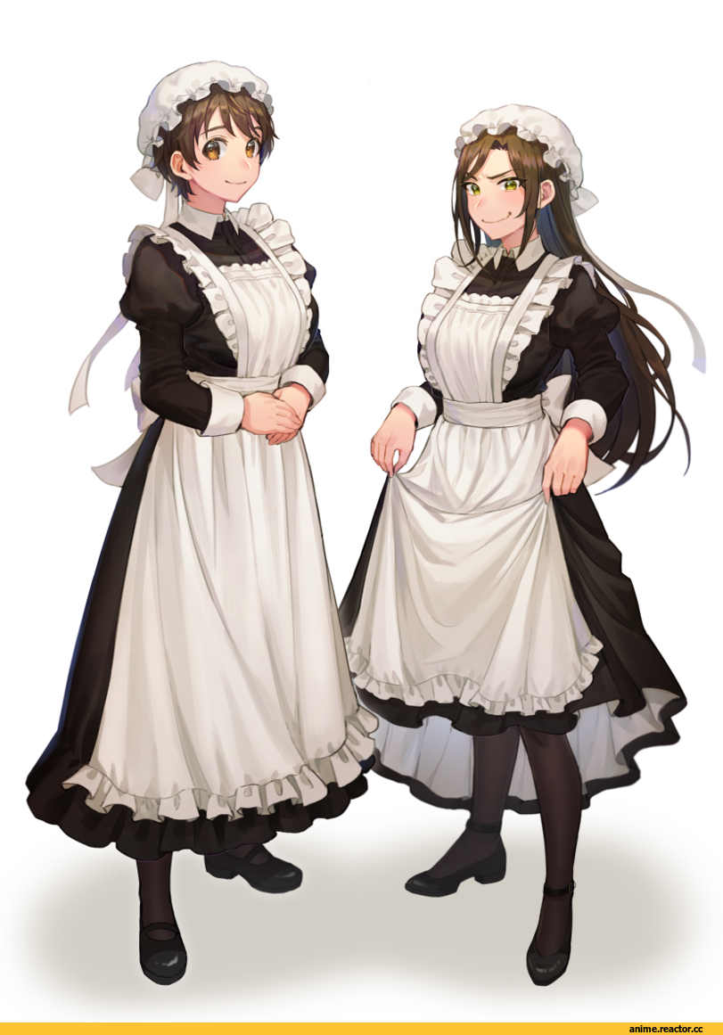Idolmaster, Mukai Takumi, oikawa shizuku, apple brk, Maid, Anime