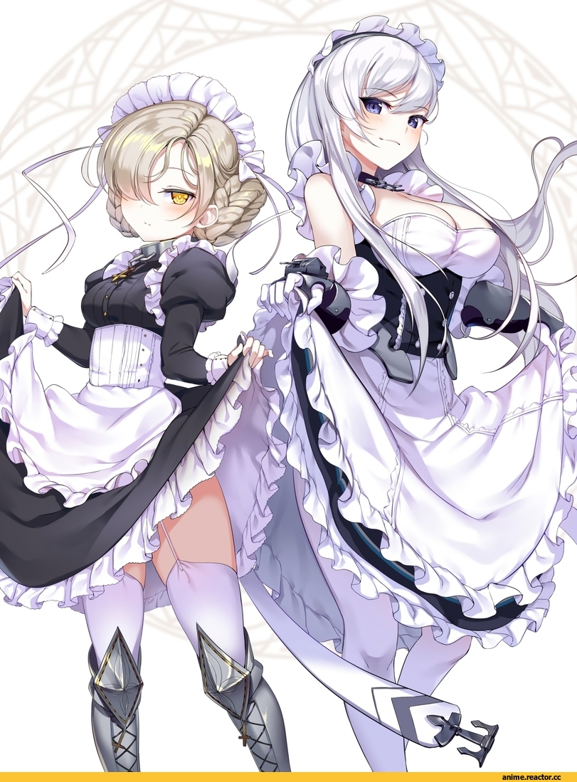 Ikomochi, Belfast (Azur Lane), Azur Lane, Sheffield (Azur Lane), Maid, Anime