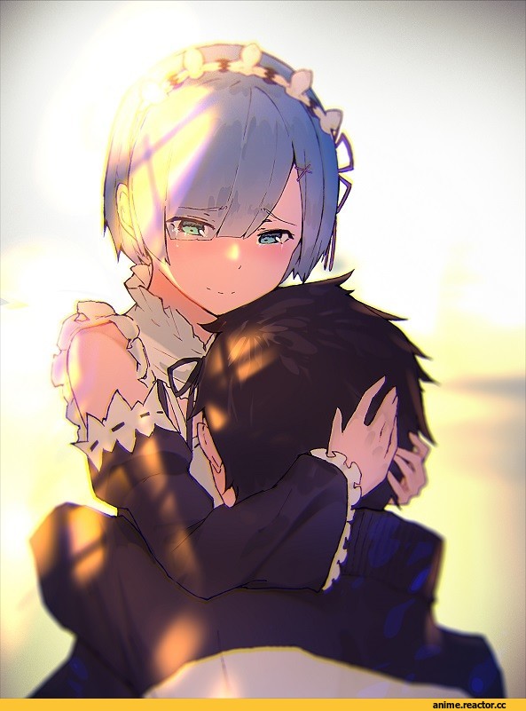 Re Zero Kara Hajimeru Isekai Seikatsu, Rem (re zero), Natsuki Subaru, enj!, Anime Art, Anime