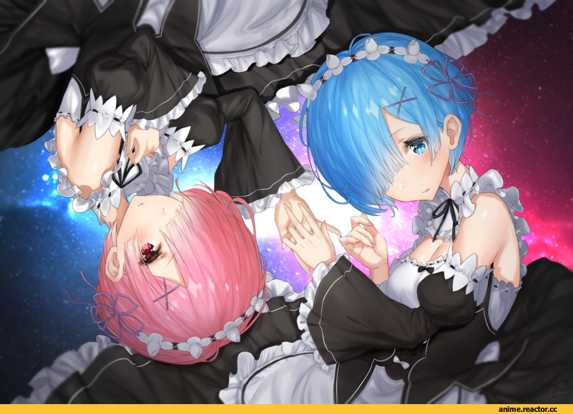 Re Zero Kara Hajimeru Isekai Seikatsu, Ram (Re Zero), Rem (re zero), mia (miaflocon), Anime