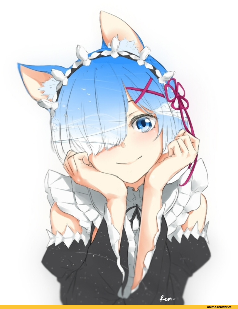 Rem (re zero), Re Zero Kara Hajimeru Isekai Seikatsu, Anime Ears, saruno (eyesonly712), Anime