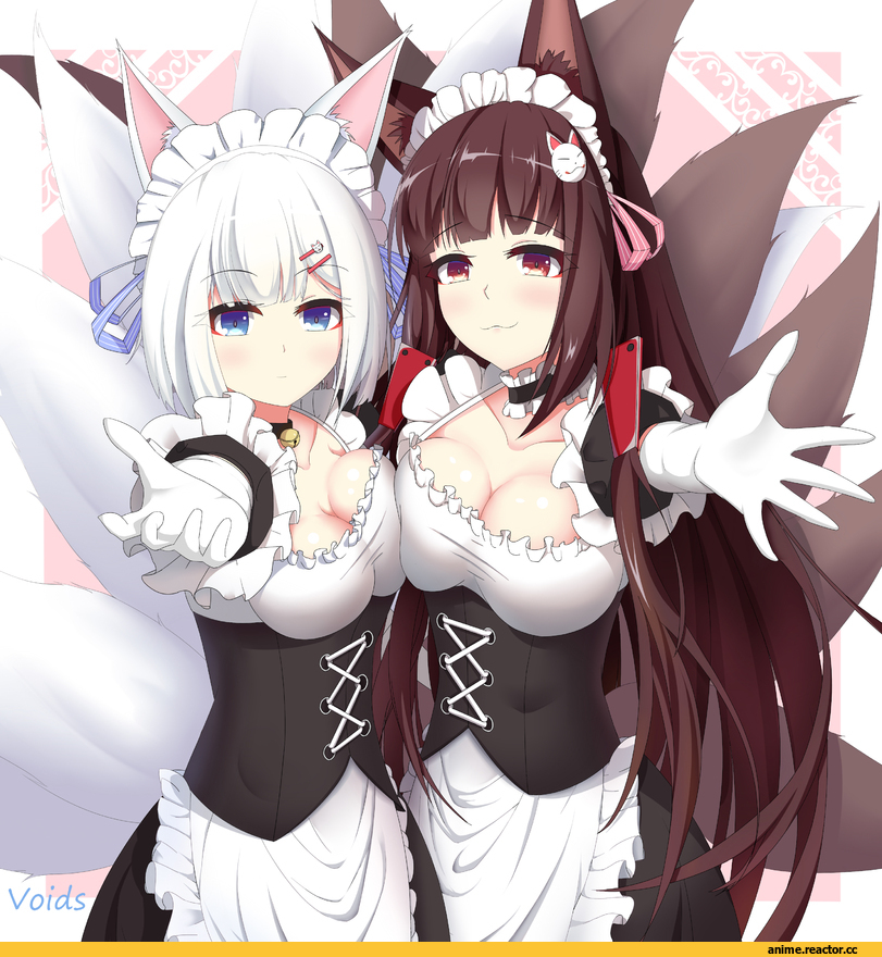 Akagi (Azur Lane), Azur Lane, Kaga (Azur Lane), Maid, Anime